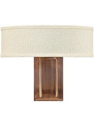 Hampton Double Sconce With Linen Drum Shade